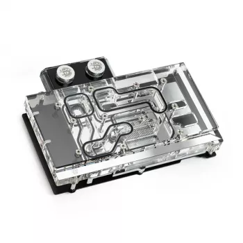 Ūdens bloks BitsPower Classic VGA BP-VG3070FE — 125×171.4×28.4 mm, 3-pin RGB, melns/sudrabs/caurspīdīgs