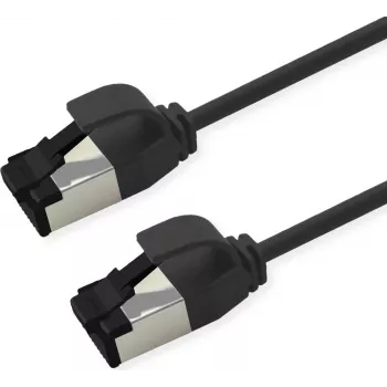ROLINE S/FTP Patch Cable Cat.8.1, Slim, PoE, melns, 1,5m (21.15.3454)