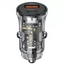 usams CC164CC01 30W auto lādētājs ar 1×USB-A un 1×USB-C ātrai uzlādei
