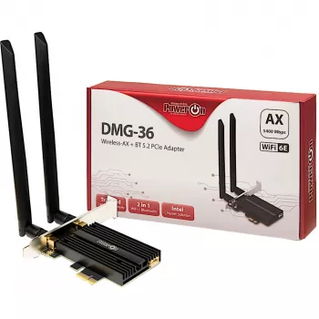 Inter-Tech DMG-36 iekšējā WLAN Bluetooth karte 5400 Mbit/s Wi-Fi 6