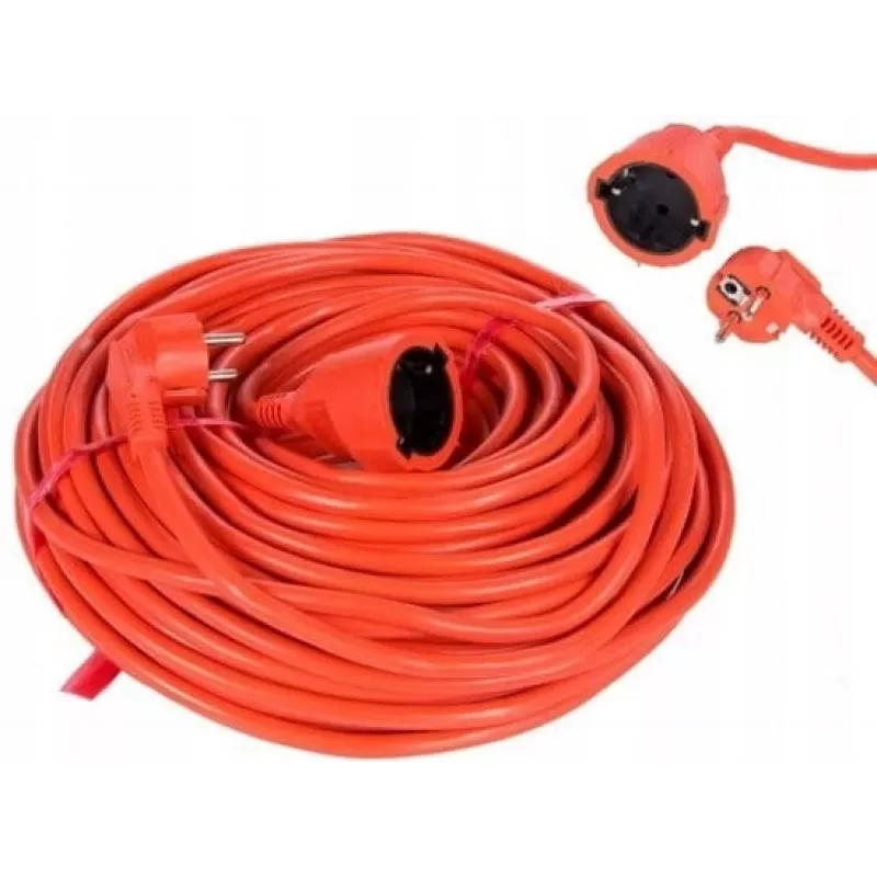 VERTEX PZO20M Izvelkamais pagarinātājs 20 m 3x2,5 mm Oranžs