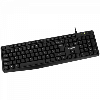 Vadu tastatūra CANYON KB-1 UK izkārtojums Melna