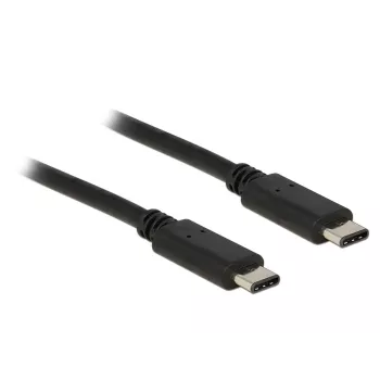 USB kabelis DeLOCK 0.5m USB 2.0 USB-C melns