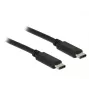 USB kabelis DeLOCK 0.5m USB 2.0 USB-C melns