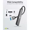 Goobay USB Hubs 74456 4-portu USB-A centrmezgls 5 Gbit/s gaiši pelēks