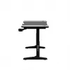 Gaminga galds huzaro Hero 3.6 — taisnstūra 1400×600 mm, augstuma regulējums 560–790 mm, melns, H-kājas, 15 mm virsma