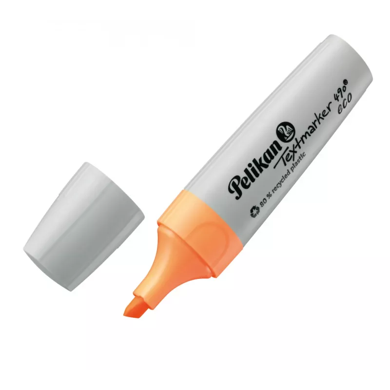 Pelikan Textmarker 490 eco marķieru komplekts 4 gab., slīpais gals, zaļa, oranža, rozā, dzeltena