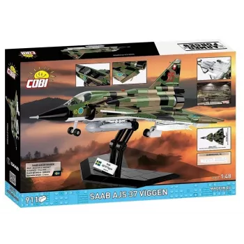 Konstruktors Cobi Blocks Saab AJS 3 Viggen 911 gab. lidmašīnas modelis