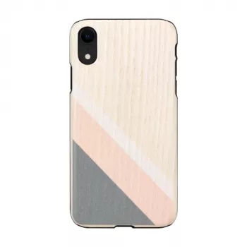 Korpuss iPhone XR – man and wood, rozā apvalks ar melniem akcentiem