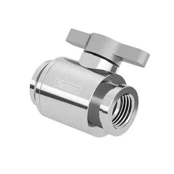 Barrow TLQFS-V1 lodveida vārsts nerūsējošais tērauds 10mm G1/4 sudrabs - slēgvārsts šķidruma dzesēšanai