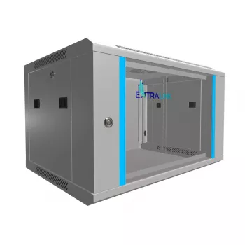 Sienas stiprinājuma skapis Extralink 6U 600x450 mm pelēks