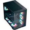Torņa datora korpuss AEROCOOL P500C EVO-G-BK-v1 ar 2 rūdīta stikla paneļiem, Melns