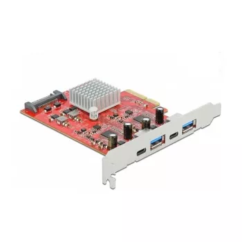 DeLOCK PCI Express x4 paplašināšanas karte ar 4 USB 10 Gbps portiem (2x Type-A, 2x Type-C)