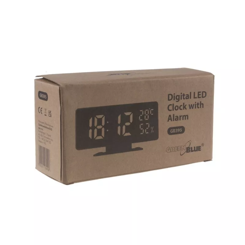 Digitālais LED modinātājpulkstenis GreenBlue GB395 ar temperatūras displeju