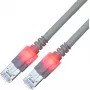 EasyLan saCon DualBoot LED-Patch kabelis S/FTP Cat.6 0,5m Pelēks - Tīkla kabelis