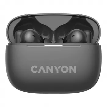 Canyon CNS-TWS10BK Bezvadu austiņas True Wireless Stereo (TWS) Iekšauss zvaniem/mūzikai/sportam/ikdienai USB Type-C Bluetooth Melnas