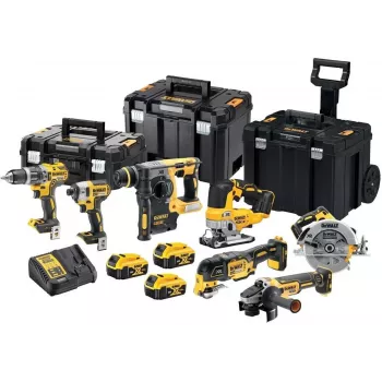 Bezvadu instrumentu komplekts DeWalt DCK755P3T — 14 daļu komplekts ar litija jonu akumulatoriem