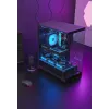 TACENS Mars Gaming MCPRISMA Midi Tornis PC korpuss, Melns, rūdīts stikls, atbalsta ATX/Micro-ATX/Mini-ITX, 2x3.5 collu + 2x2.5 collu sloti