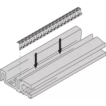 Schroff 24560245 EMC blīve vāka plāksnei un moduļa sliedei, nerūsējošais tērauds, 84 HP, 10 gab.