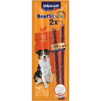Suņu gardums Vitakraft Beef Stick ar tītaru, hipoalerģiska uzkoda, 2 x 12 g, olbaltumvielas 29%, tauki 26%