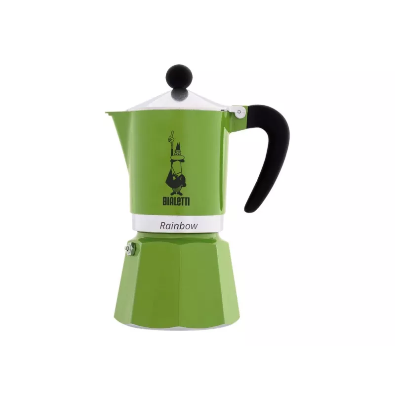 Bialetti Rainbow Moka krūze Melna, Zaļa