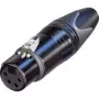 Neutrik XLR savienotāja ligzda, taisna, 4 polu, melna NC4FXX-B, 1 gab.