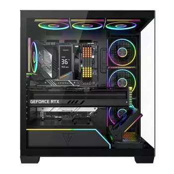 Modecom Volcano Stellar Plus ARGB Midi 8F Melns korpuss