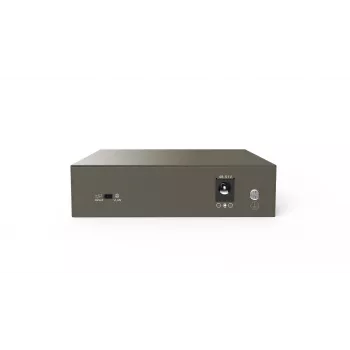 Tīkla slēdzis TENDA TEG1105P-4-63W-EU, 5x Gigabit RJ-45, 4x PoE (57.8W kopā), 10 Gbit/s pārslēgšana