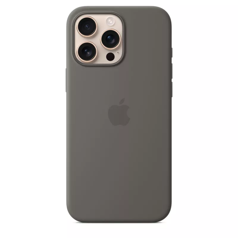Silikona futrālis ar MagSafe iPhone 16 Pro Max – Akmens Pelēks