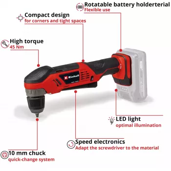 Einhell TE-AD 18 Li 1100 RPM 1,22 kg Melns, Sarkans