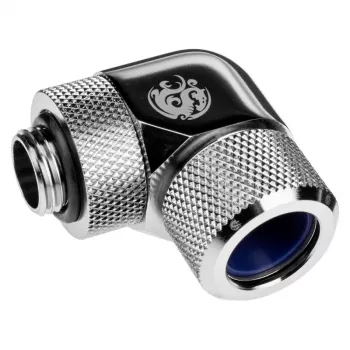 BitsPower BP-E90RMLA14 caurule datora šķidruma dzesēšanas sistēmai — misiņš, 14 mm diametrs, sudraba krāsa