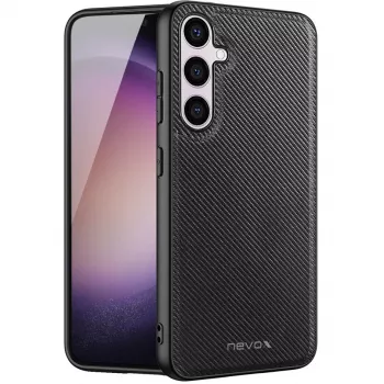 nevox StyleShell NYLO 2469 apvalks Samsung Galaxy S25+, polikarbonāts/TPU/neilons, melns