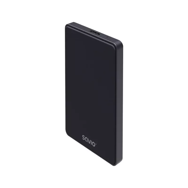 Ārējais HDD/SSD korpuss SAVIO AK-65 Melns 2.5 collu SATA USB 3.0 5 Gbit/s Micro-USB
