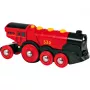 BRIO 33592 bateriju dzelzceļa lokomotīve, melna/sarkana