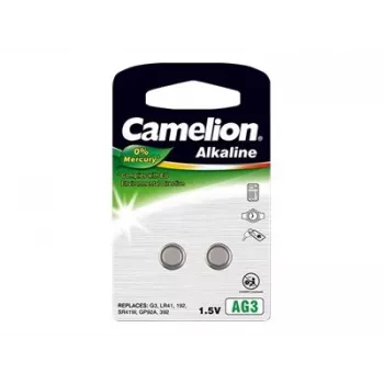 Pogu bateriju komplekts CAMELION AG3 / LR41 / LR736 / 392 Sārma 1.5V — 2 gab.