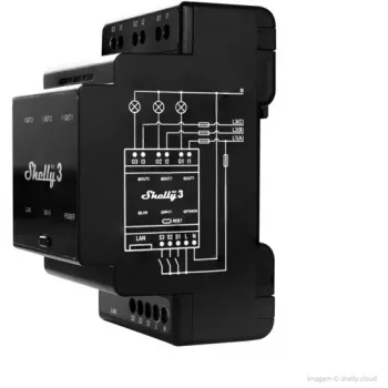Shelly Pro 3 DIN sliedes WiFi/LAN/Bluetooth releju slēdzis