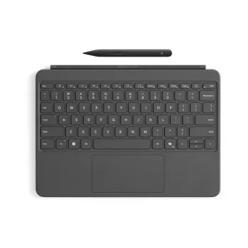 Microsoft Surface Pro 12 collu tastatūra pelēka ar mehāniskiem taustiņiem, skārienpaliktni un Surface Slim Pen saderību