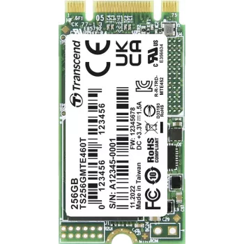 Transcend MTE460T 256 GB iekšējais M.2 PCIe NVMe SSD 2242 PCIe NVMe 3.0 x2 Retail TS256GMTE460T