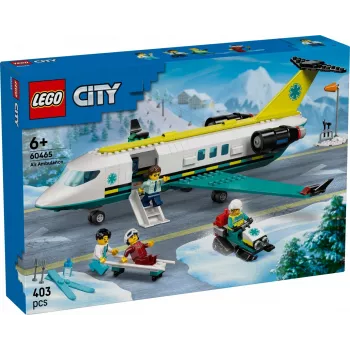 LEGO City Ārkārtas lidmašīna 60465 – mazs glābšanas lidaparāts, 403 gabali, 4 minifigūras, vecumam 6+