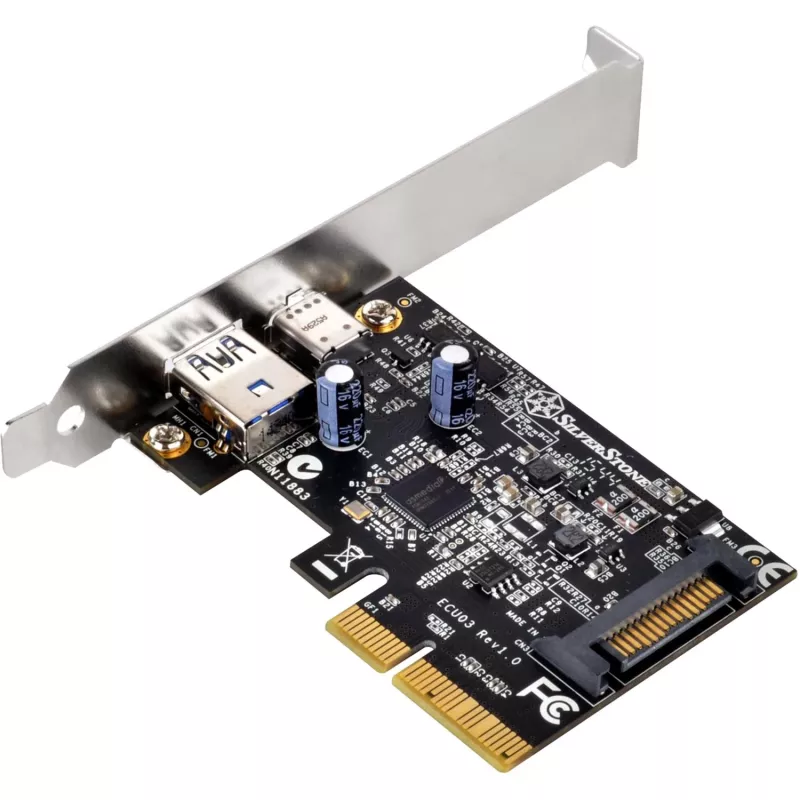 SilverStone ECU03 USB-C 3.1 un USB-C adapteris PCIe 2.0 x2 Low Profile (SST-ECU03)