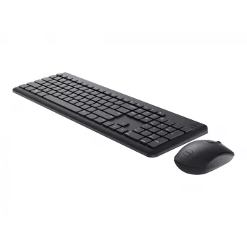 DELL tastatūra un pele KM3322W - ukraiņu (QWERTY), pilnizmēra (100%), bezvadu, RF bezvadu, QWERTY, melna, pele iekļauta