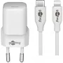 Apple Lightning / USB-C PD uzlādes komplekts 30 W, balts lādētājs, 1 m kabelis, PD