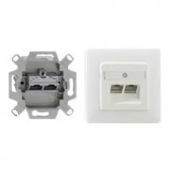 Rutenbeck 136112070 RJ-45 rozete balta