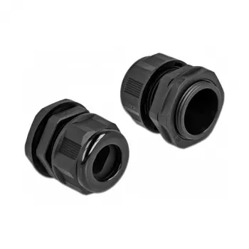 Kabeļa blīvslēgs DeLOCK 60387 Melna Plastmasa 2 gab.