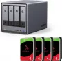 NAS korpuss UGREEN DXP4800 Plus ar 16TB (4×4TB) SATA diskiem, 4 nodalījumi, RAID gatavs