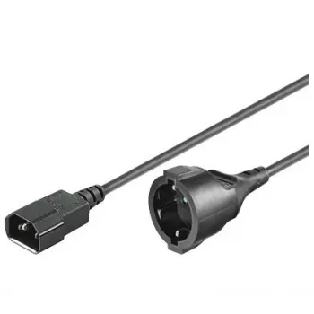 Microconnect PE130200 strāvas kabelis melns 2 m C14 savienotājs
