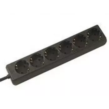Pagarinātājs Bachmann 381.141S 1.5m 6 kontaktligzdas Melns
