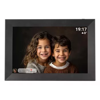 Denver PFF-1012 digitālais foto rāmis Melns 25.6 cm (10.1 inch) Skārienekrāns Wi-Fi