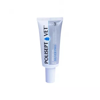 Brūču gēls JM Sante Polisept Vet Silver Pro 30 ml — lokālai ārstēšanai suņiem un kaķiem