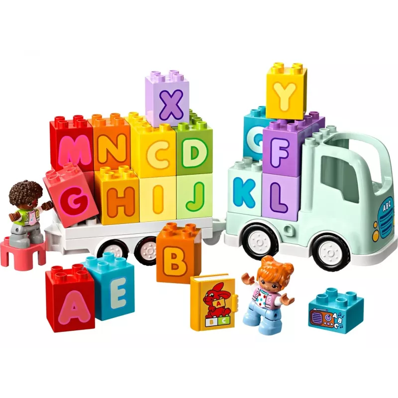 Konstruktors LEGO DUPLO 10421 ABC Kravas Auto, 36 gab., 2 minifigūras, vecumam no 2+ gadiem, izmēri 110×140×70 mm
